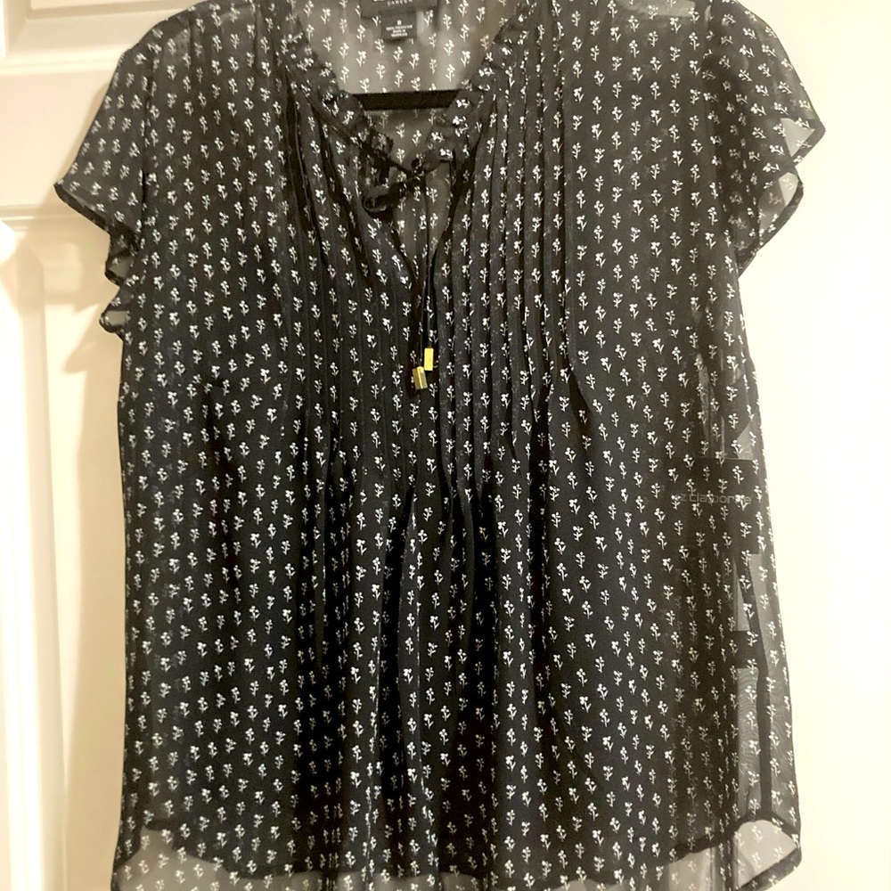 Liz Claiborne Sheer Pintuck Blouse